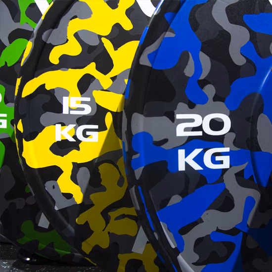 Leadman Home Gym Kommerzielle Fitnessgeräte Neuheiten Camo Gewichtheben Bumper Plates